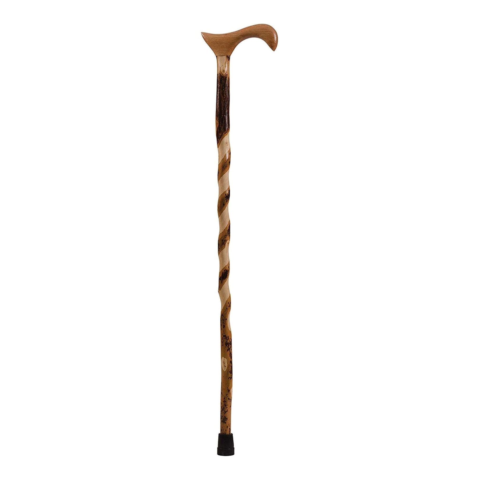 Mabis Healthcare Brazos Twisted Hickory Derby Rustic Walking Cane, 34-Inch Height 