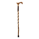 Mabis Healthcare Brazos Twisted Hickory Derby Rustic Walking Cane, 34-Inch Height 