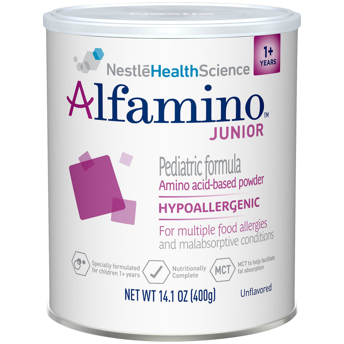 Alfamino Junior Amino Acid–Based Powder Pediatric Formula, 14.1-ounce can (Case of 6)
