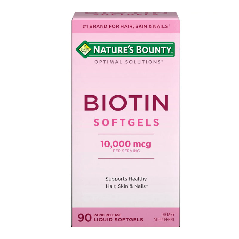 US Nutrition Nature's Bounty Optimal Solutions Biotin 10,000 mcg Rapid Release Softgels 
