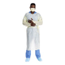 Protective Procedure Gown Halyard Basics 2X-Large Yellow NonSterile AAMI Level 2 Disposable (100/CS) 