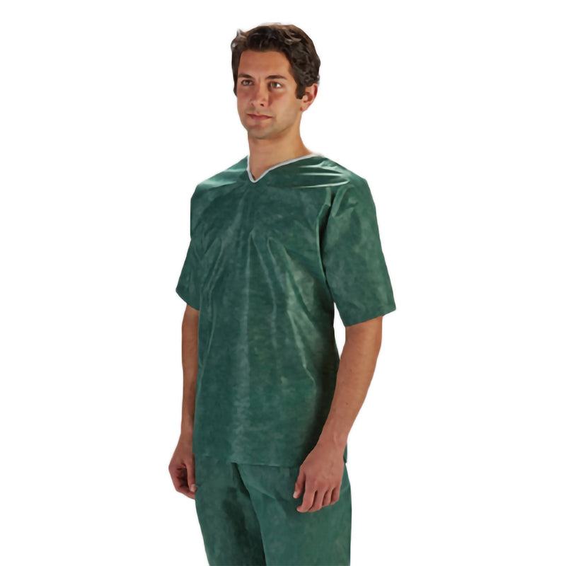 Molnlycke Barrier Extra Comfort Women's Scrub Shirt, Green, Medium (48/CS) 
