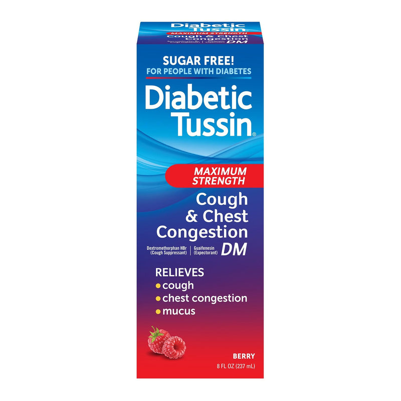 Prestige Medical Diabetic Tussin Max Strength Cough & Chest Congestion Liquid Berry Sugar Free 