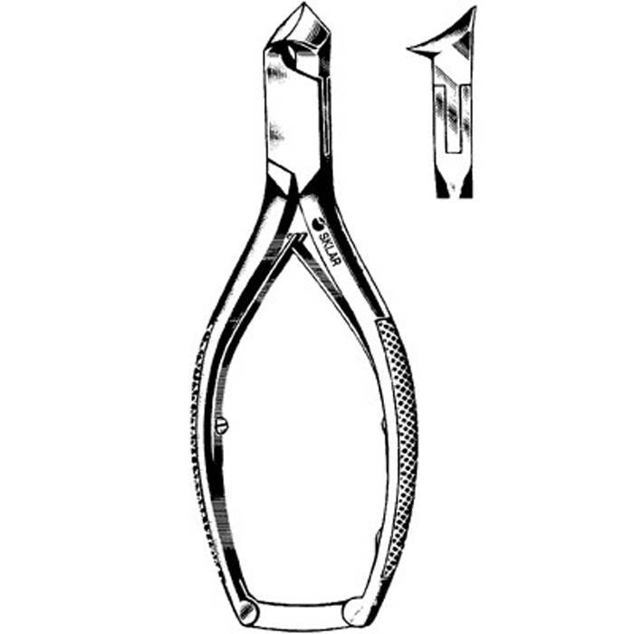Nail Nipper Angled Concave Jaw 5-1/2 Inch Length German Stainless Steel (Each)
