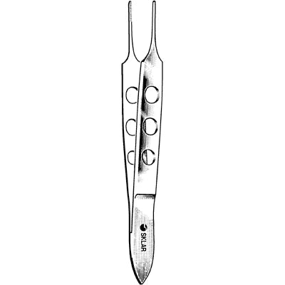 Sklar LiteGrip Bishop-Harmon Forceps - 3-1/2", Serrated - 66-4034 