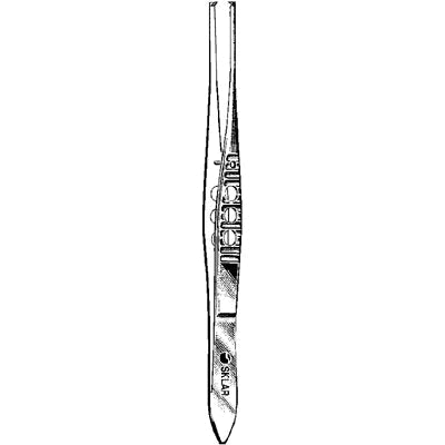 Sklar LiteGrip Iris Tissue Forceps - 4", Straight, 1x2 Teeth - 66-3342 