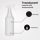 Spray Bottle with Trigger Spray Mechanism, 1 Pint Capacity, Made of HDPE (Each)