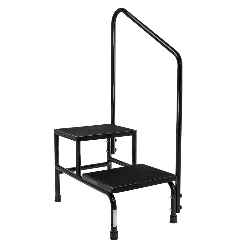 McKesson Step Stool with Handrail, 600-lb. Weight Capacity, Two-Step (Case)