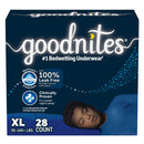 Kimberly Clark GoodNites Night Time Underwear, Extra Large for Boys weighing 95 – 140 lbs. (28/CS) 