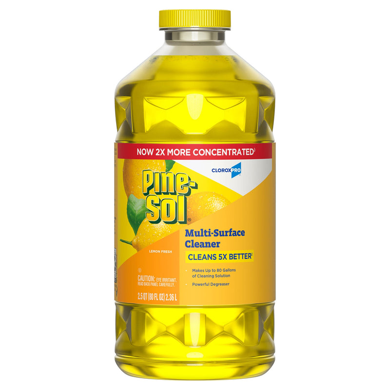 Surface Disinfectant Cleaner Pine-Sol Manual Pour Liquid 80 oz. Bottle Lemon Scent NonSterile (Case of 3)