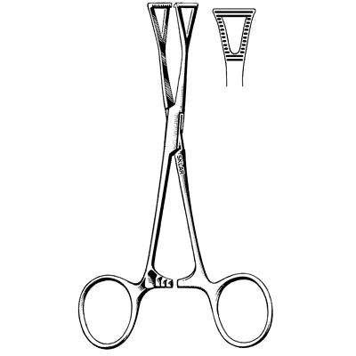 Sklar Duval Lung Forceps (CensiTrac Marked) - 1" Jaw 9" - 36-2595c 