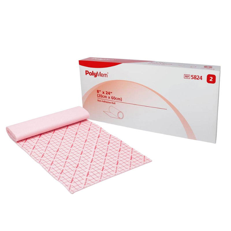 PolyMem Nonadhesive without Border Foam Dressing, 8 x 24 Inch (Case of 2)
