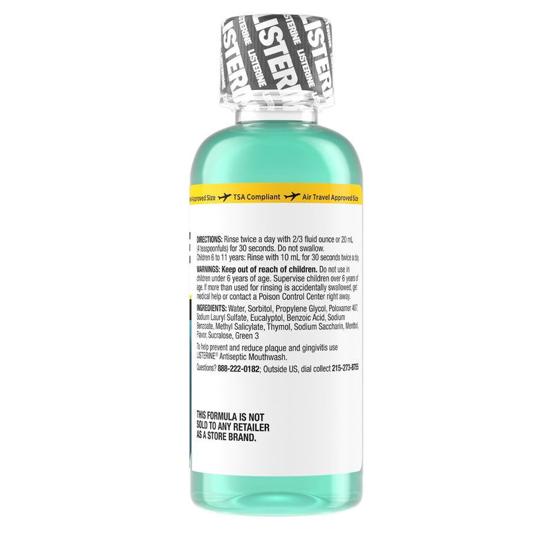 Listerine Zero Clean Mint Mouthwash, 3.2 oz. Bottle 
