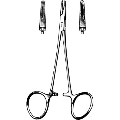 Sklar Neivert / Masing Needle Holder - 5", Smooth with Groove, Offset Finger Ring - 20-1760