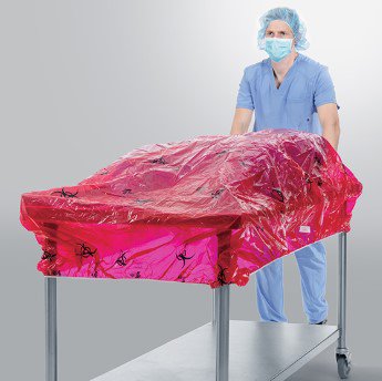 Tidi Products Containment Table Cover Tidishield Transport 67 X 52 Inch For Back Table (20/CS) 