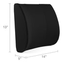 Mabis Healthcare DMI Lumbar Seat Cushion, Black, 14 x 13 x 3 in. 