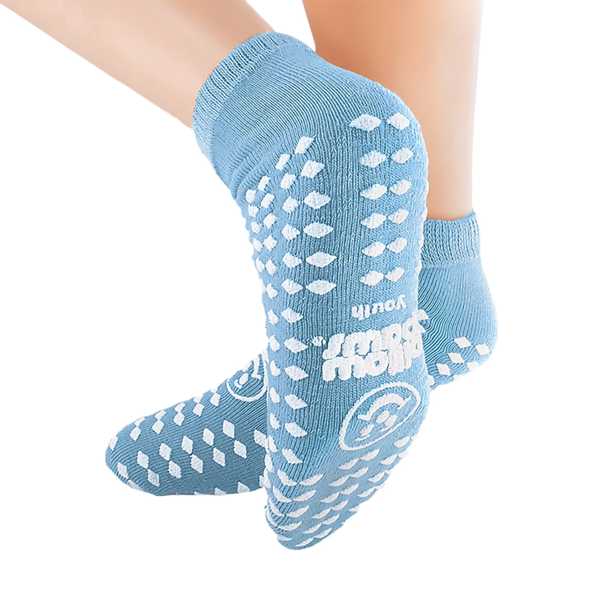 Principle Business Enterprises Pillow Paws Slipper Socks for Small Children, size 8 to 4.5, Blue (48/CS) 