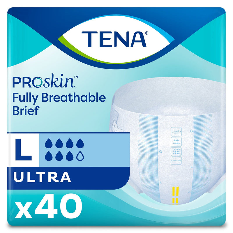 Incontinence Brief TENA ProSkin Ultra Adult Large Unisex Disposable Heavy Absorbency 