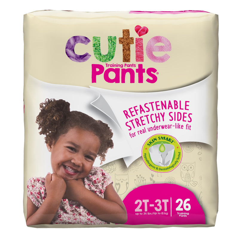 Cutie Pants Training Pants, Female, Toddler, Disposable, Heavy Absorbency (Case of 104)