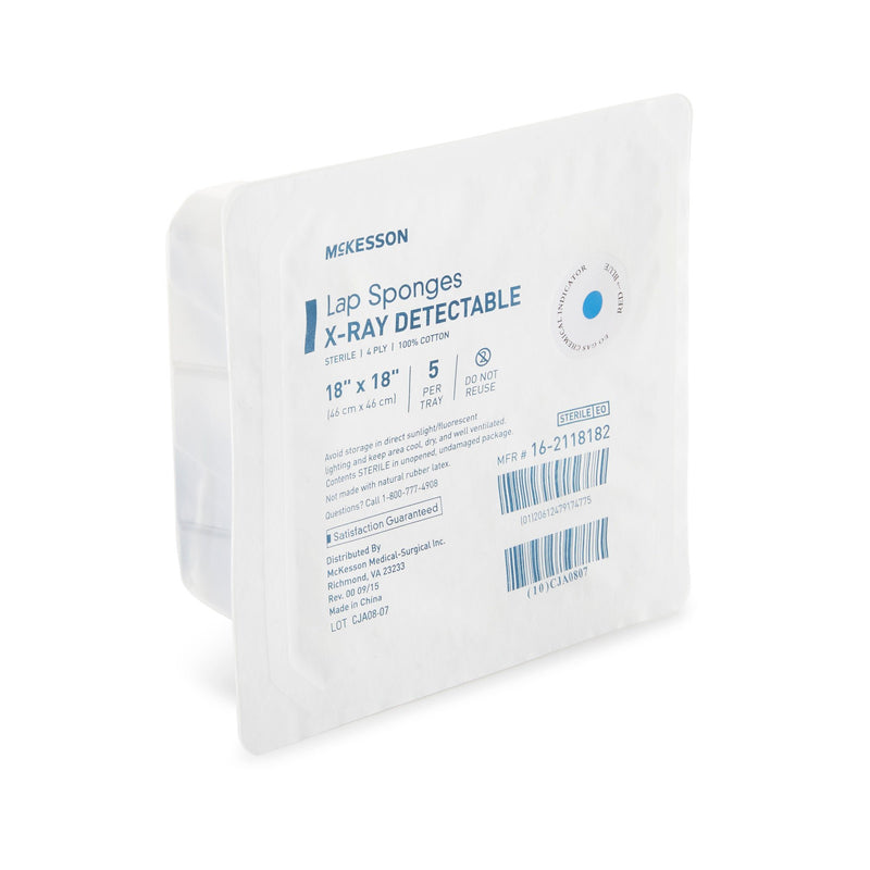McKesson Laparotomy Sponge, 18 x 18 Inch (Case of 20 Packs)