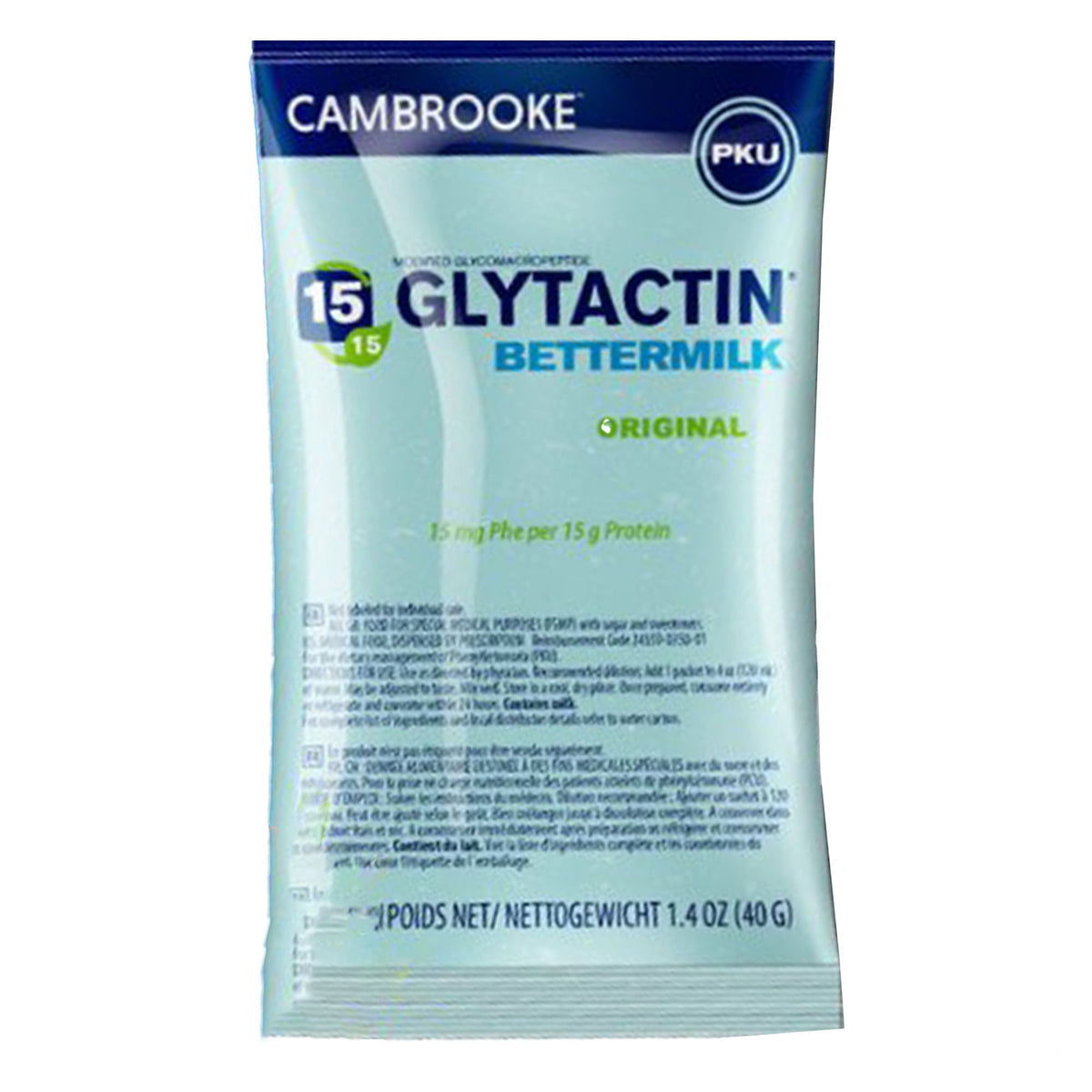 Oral Supplement Glytactin BetterMilk Original Flavor Powder 1.4 oz. Individual Packet (Case of 30)