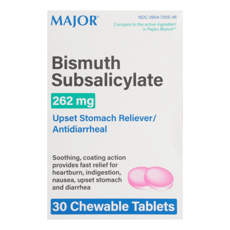 Anti-Diarrheal 262 mg Strength Chewable Tablet 30 Tablets (Carton of 30)