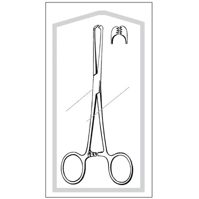 Econo Sterile Allis Tissue Forceps - 7-1/4", 6x7 Teeth, Disposable, CS 50 - 96-2774