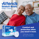 Attends Stretch Briefs, Large / X-Large (Case of 96)