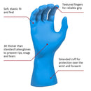 Microflex Medical SafeGrip Latex Extended Cuff Length Exam Glove, Extra Large, Blue (500/CS) 