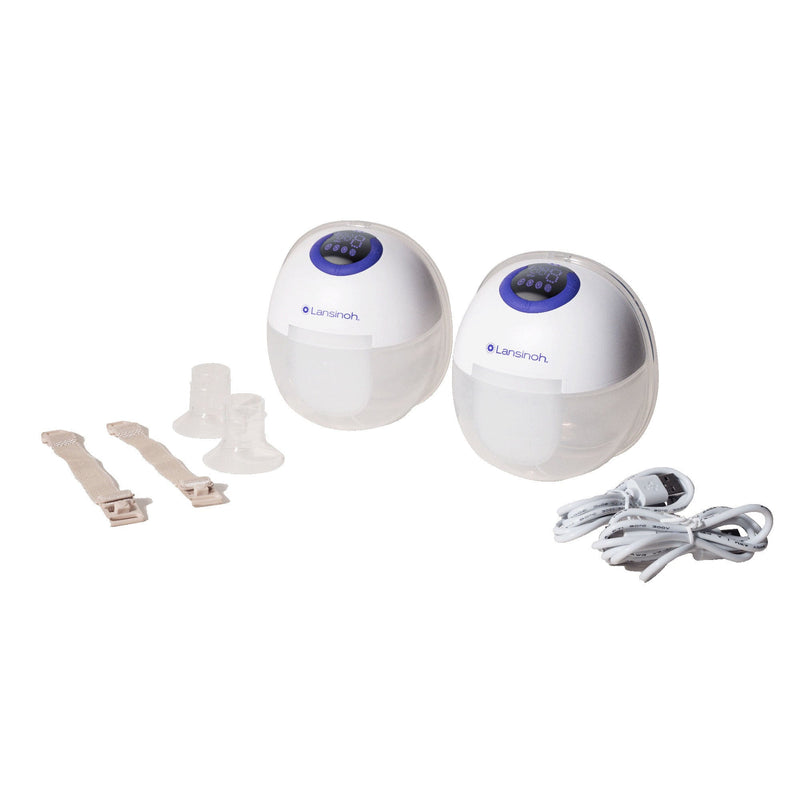 Lansinoh DiscreetDuo Wearable Breast Pump for Quiet Hands-Free Pumping (8/CS)