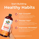 Multivitamin Supplement Mary Ruth's Liquid Morning Multivitamin + Hair Growth Vitamin A / C / D / E 1,010 mcg - 90 mg - 20 mcg - 18 mg Strength Liquid 30 oz. Peach Mango Flavor (Case of 6) 
