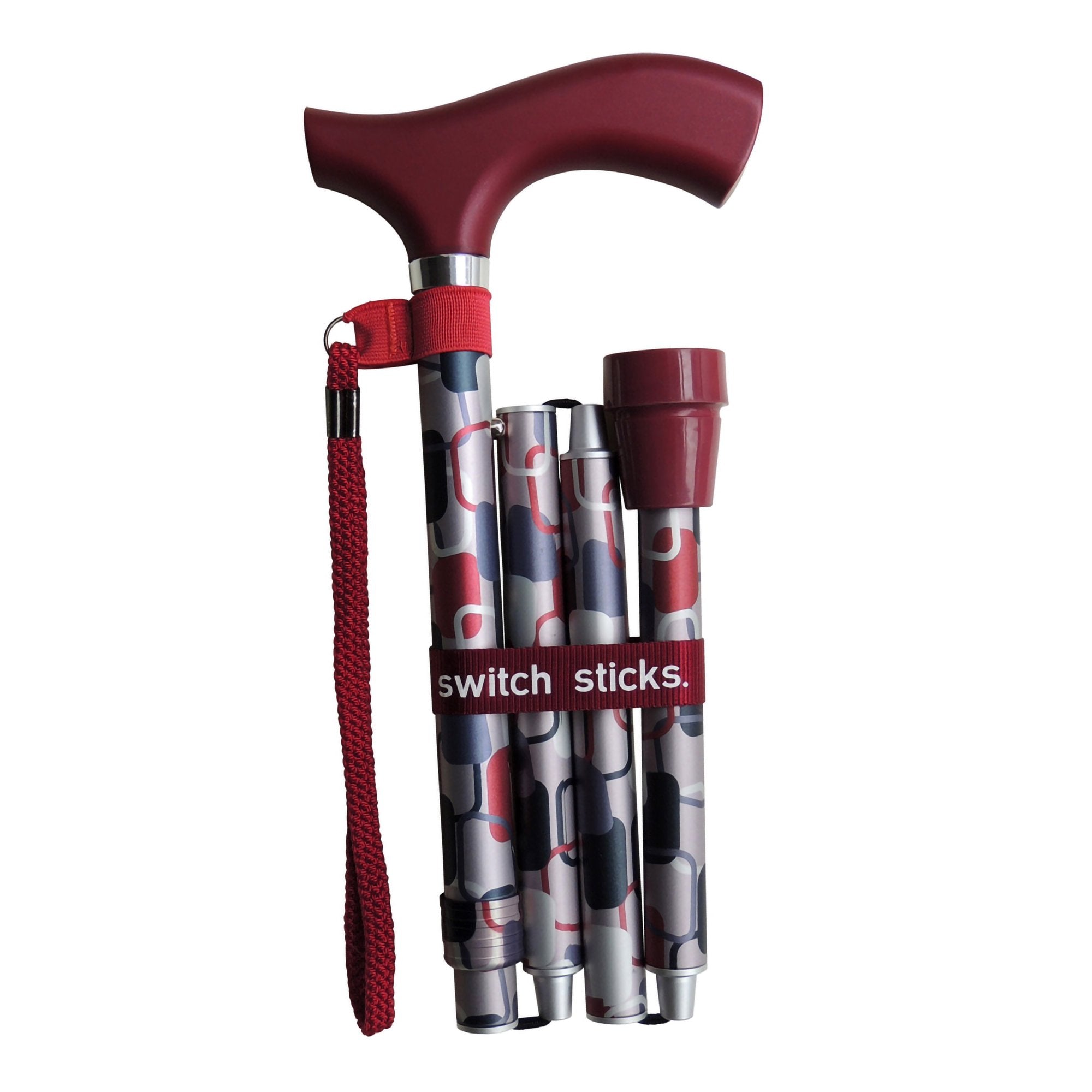Mabis Healthcare Switch Sticks Folding Cane, Berlin Print 