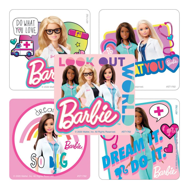 Sticker SmileMakers 100 per Roll Barbie Doctor 2-1/2 X 2-1/2 Inch