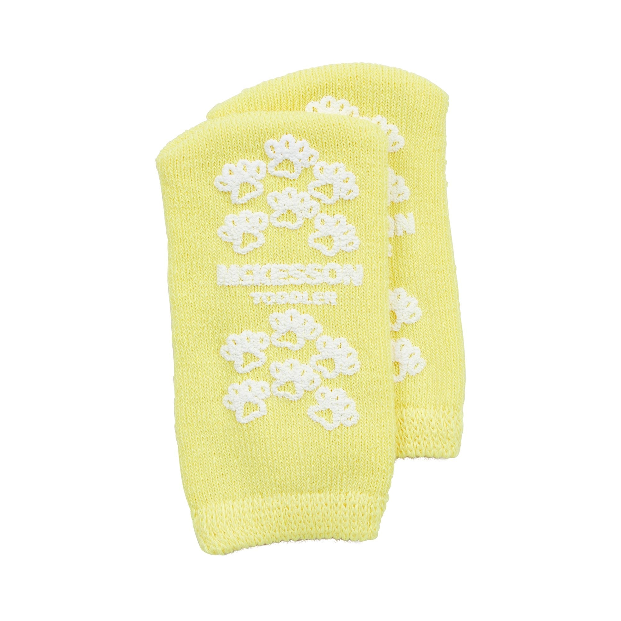 Slipper Socks McKesson Terries Unisex Toddler Single Tread Single Patient Use Yellow 