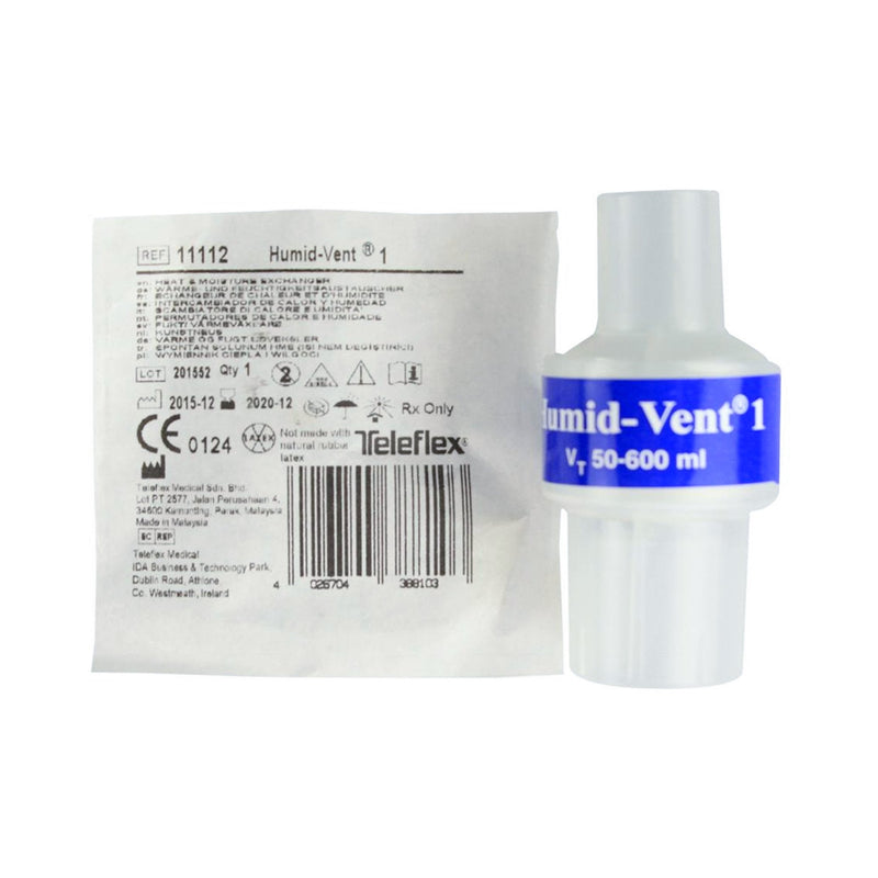 Heat and Moisture Exchanger Humid-Vent 35.37 mg H₂O/L @ VT 200 mL 1.09 cm H₂O @ 30 LPM Straight 
