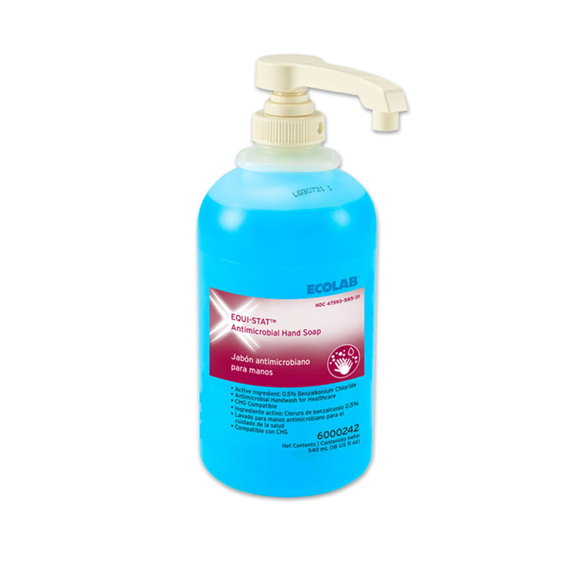Equi-Stat Antimicrobial Soap, 18.2-ounce Pump Bottle (Case of 12)