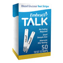 Embrace TALK Blood Glucose Test Strips (Box of 50) 