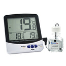 Digital Thermometer with Alarm Fahrenheit / Celsius -58° to +158°F (-50° to +70°C) Bottle Probe Flip-out Stand / Wall Mount Battery Operated (Each)