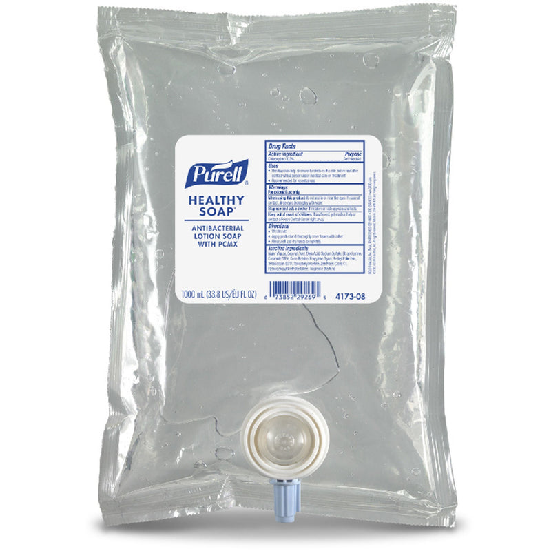 Purell Healthy Soap Antimicrobial Lotion Soap, 1,000 mL Dispenser Refill Bag (Case of 8)