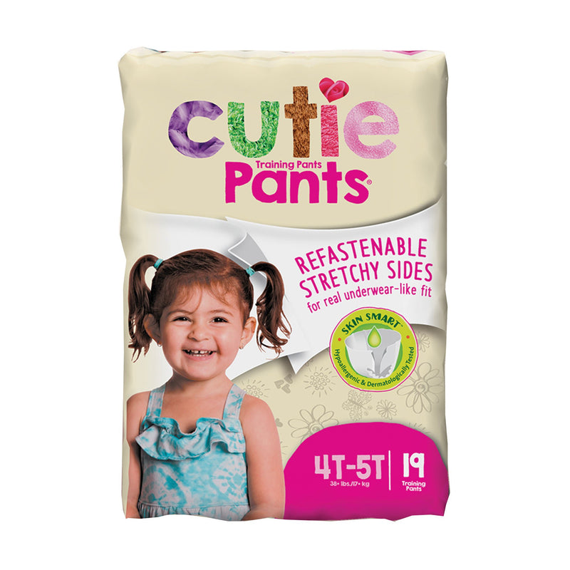 Cutie Pants Toddler Training Pants, Pink Princess Print, 4T – 5T, Over 35 lbs. (Case of 76)