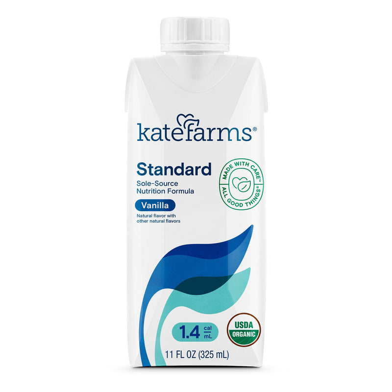 Kate Farms Standard 1.4 Vanilla Sole-Source Nutrition Formula, 11-ounce Carton (Case of 12)