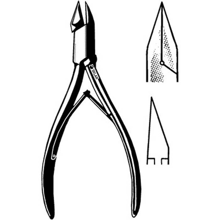 Nail Splitter Straight Back Tapered Jaw 4 Inch Length German Stainless Steel (Case of 100)