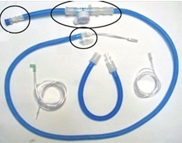 Ventilator Circuit Corrugated Tube 60 Inch Tube Single Limb Pediatric Without Breathing Bag Single Patient Use Heated Circuit 