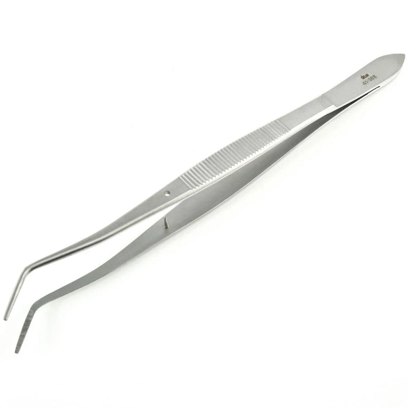 Sklar Meriam Cotton Pliers - 6-1/2", Angled, Serrated,