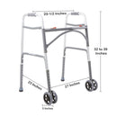 McKesson Steel Bariatric Folding Walker, 32 – 39 Inch Height (Case of 2)