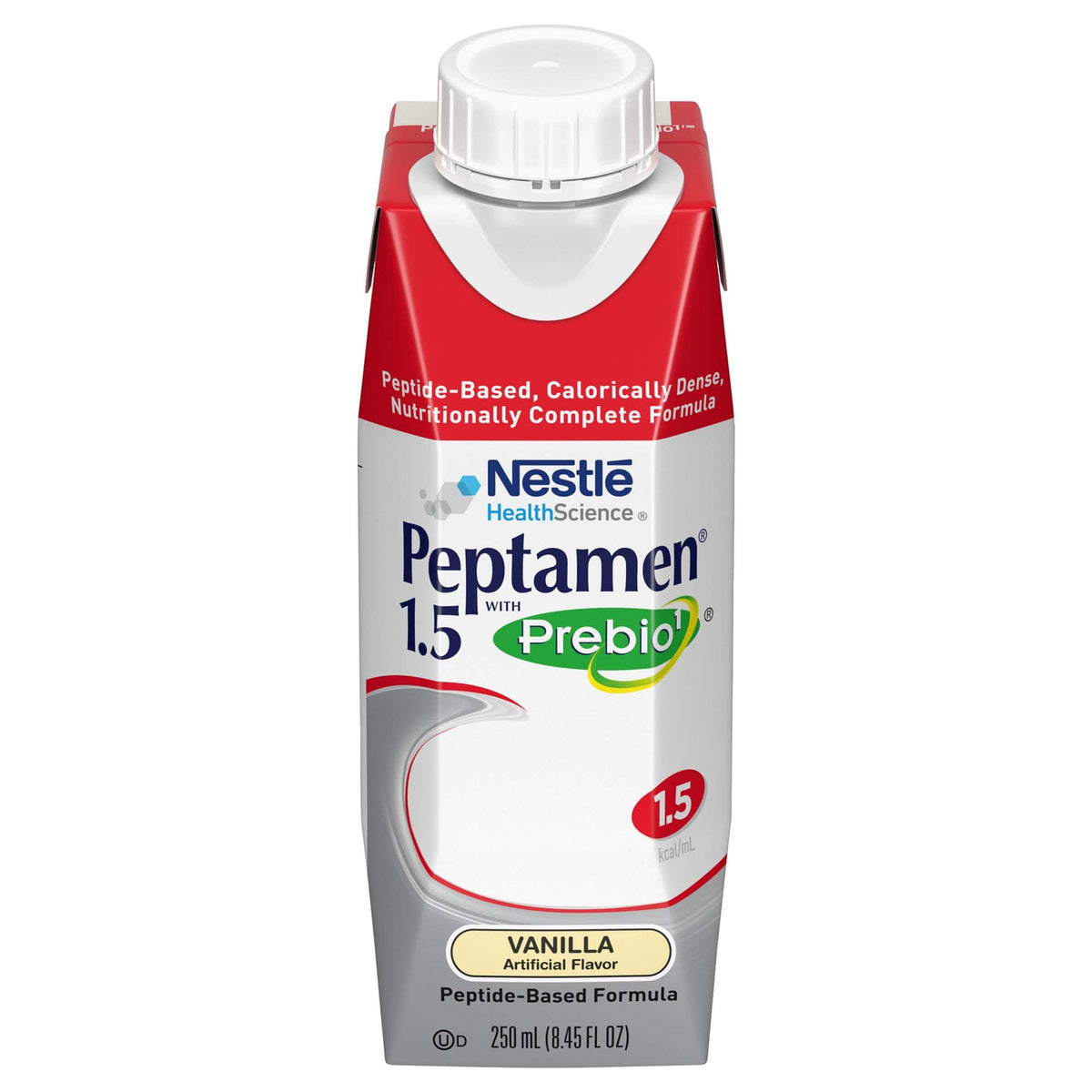 Peptamen 1.5 with Prebio 1 Vanilla Peptide-Based Complete Nutrition, 250 mL (Case of 24)