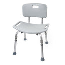 McKesson Brand McKesson Removable Back Aluminum Bath Bench, 15.5 – 19.5 Inch, Gray (4/CS) 