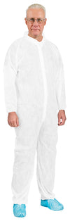 CVRALL TYVEK FL COLLAR XLW/OPN CUFF WH 25/CS
