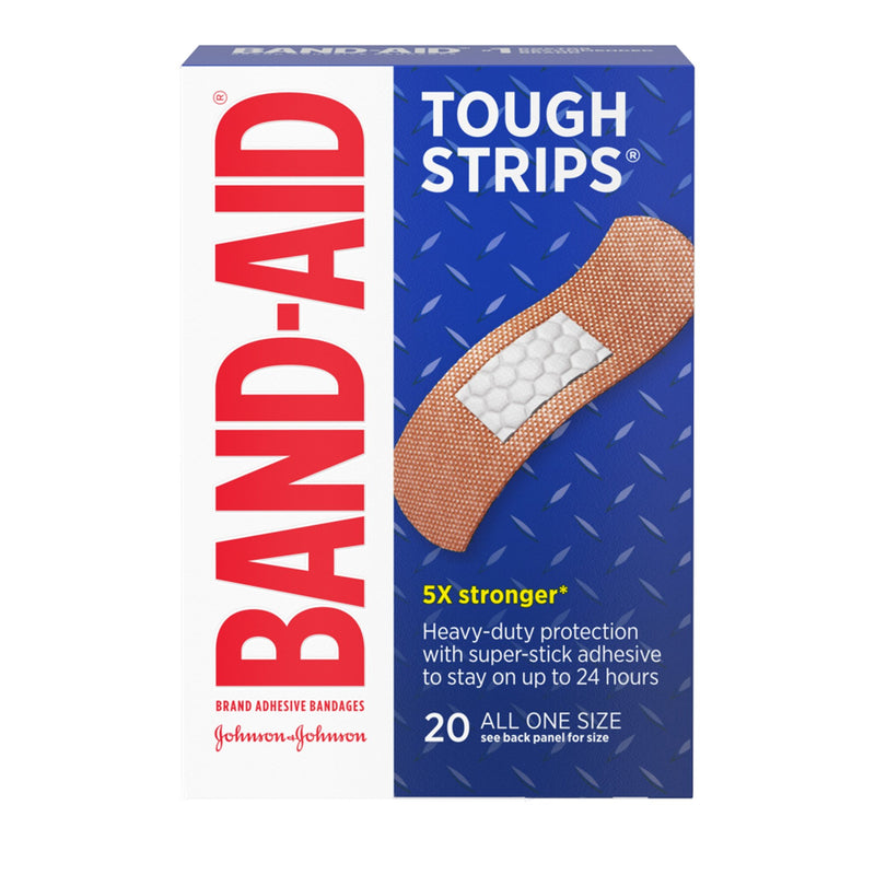 Band-Aid Tough Strips Adhesive Strip, 1 x 3-1/4 Inch (Case of 400)