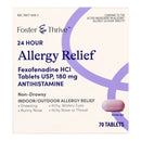 McKesson Brand Foster & Thrive 24 Hour Allergy Relief Fexofenadine HCl USP 180 mg Tablets 